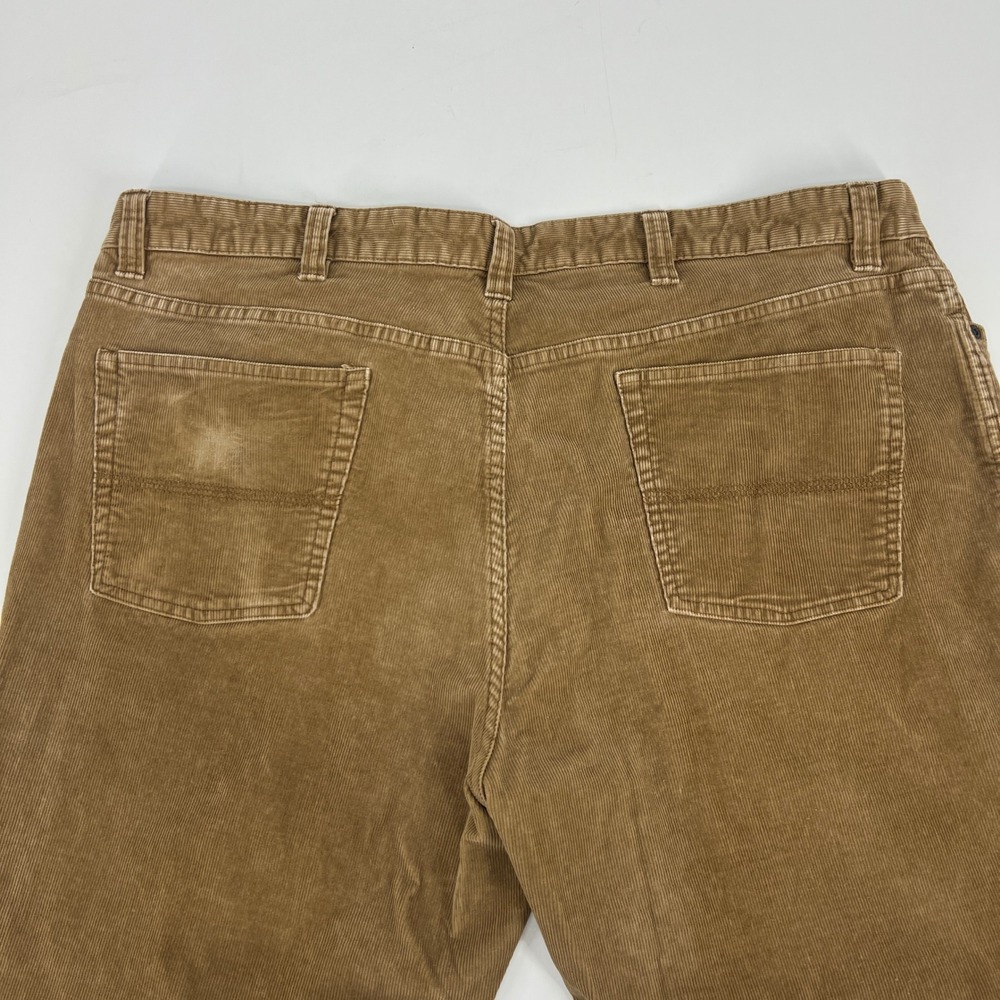 LL Bean Standard Fit Corduroy Pants Mens 44x29 Brown Stretch 502837 - Picture 5 of 8
